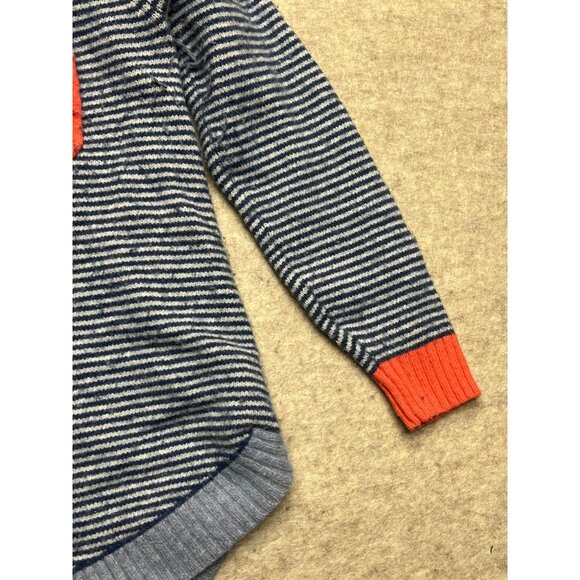 Zaket & Plover Merino Wool Blend Crewneck Blue Striped Sweater Size XS - Picture 3 of 10
